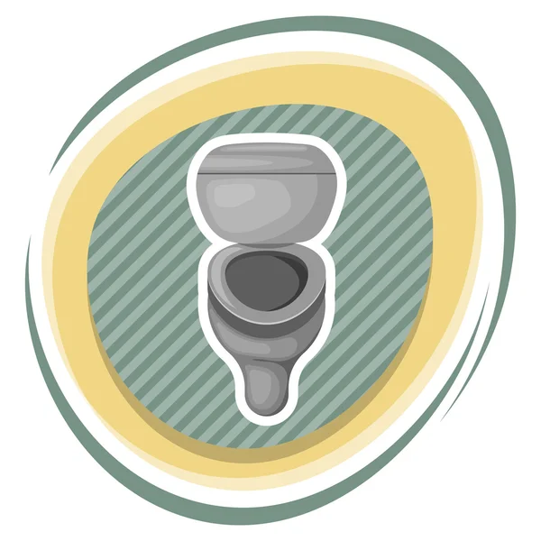 Барвисті значок туалет — стоковий вектор