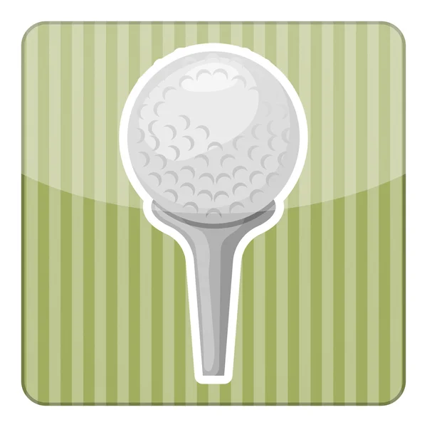 Golf ball ikonen — Stock vektor