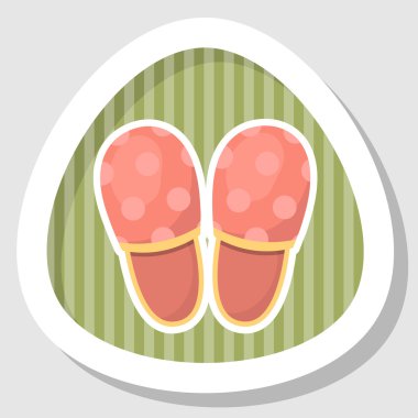 vektör çizim ev terliği.