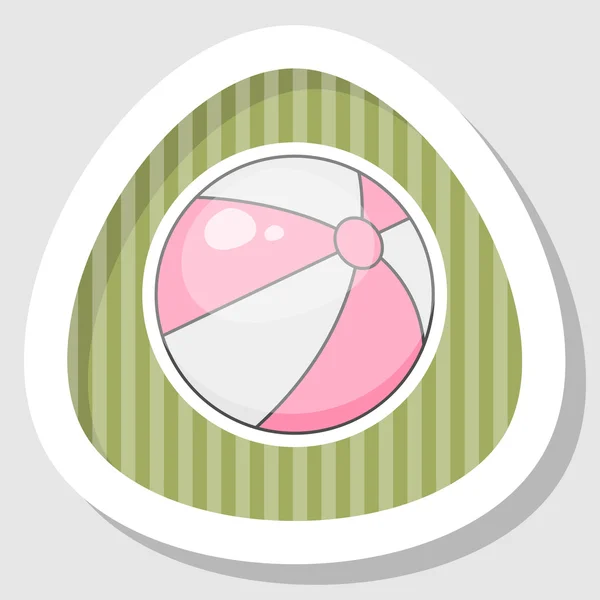Beach ball colorful icon — Stock Vector