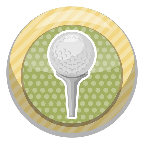 Golf ball icon — Stock Vector