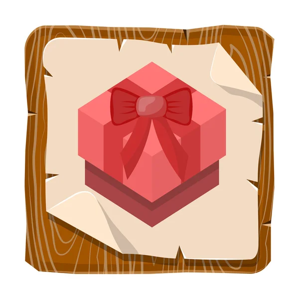 Красная коробка для подарков — стоковый вектор