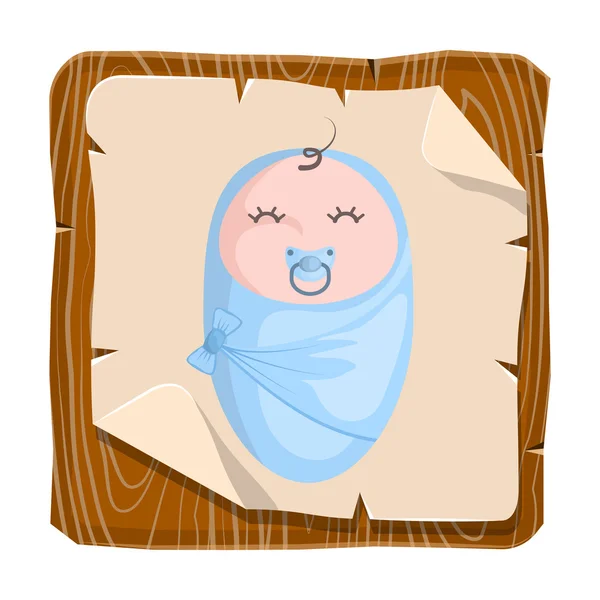 Baby fiú színes ikon — Stock Vector