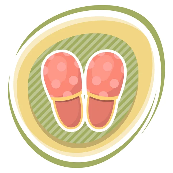 Ilustración vectorial de zapatillas de casa . — Vector de stock
