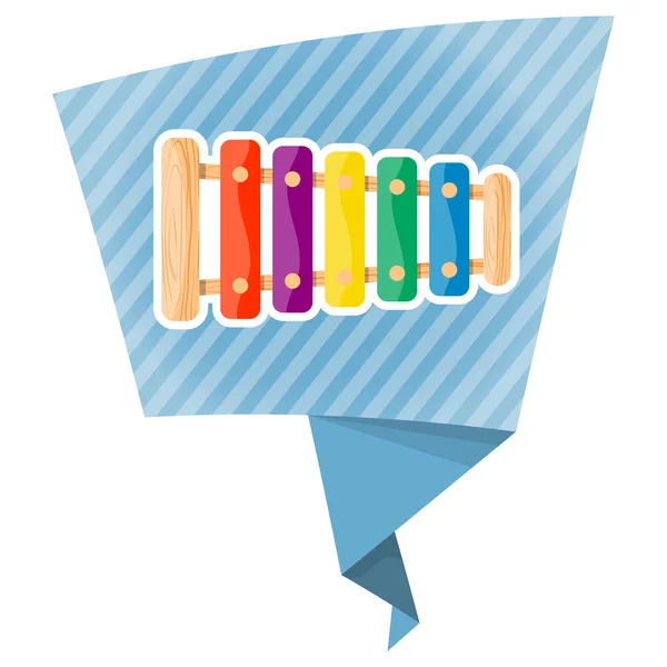 Icône colorée xylophone — Image vectorielle