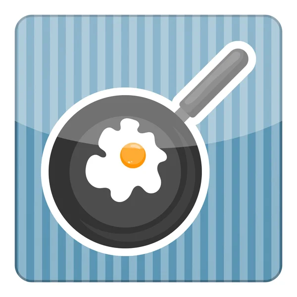 Vektorové ilustrace omeletu. Navržený plochý ikona. — Stockový vektor