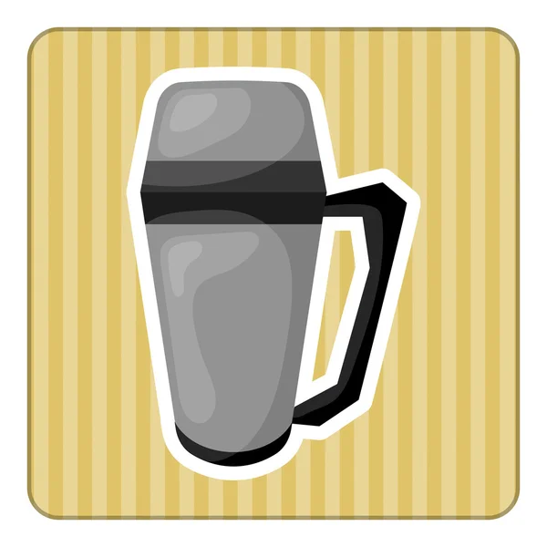 Vector illustratie thermos pictogram cartoon design — Stockvector