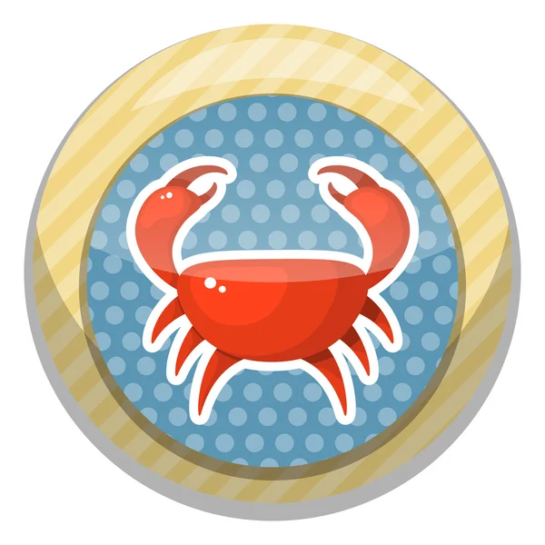 Funny cartoon crab — Stock Vector