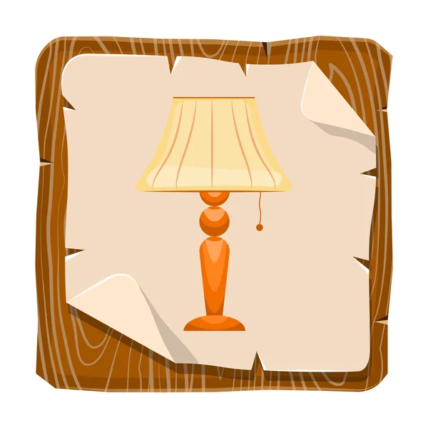 Значок настольной лампы — стоковый вектор