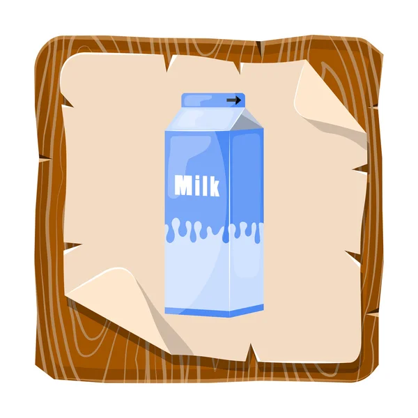 Milk pack colorful icon — Stock Vector