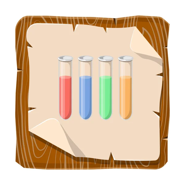 테스트 튜브 다채로운 아이콘 — 스톡 벡터