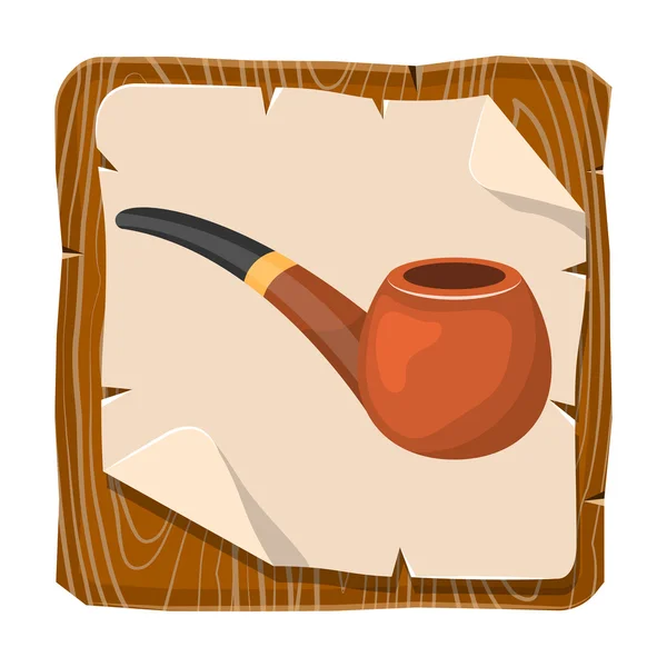 Pipe tabaco colorido icono — Vector de stock