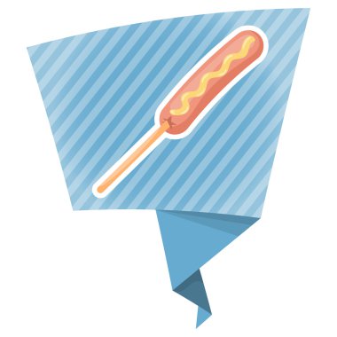 Sosis veya sosis çubuğa kavrulmuş