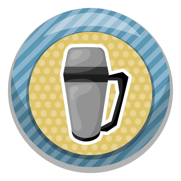 Vektor Illustration Thermos Symbol Cartoon-Design — Stockvektor