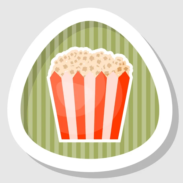 Ikon kartun popcorn - Stok Vektor