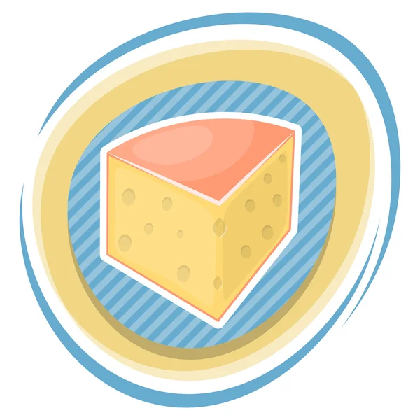 Kolorowe ikony ser — Wektor stockowy