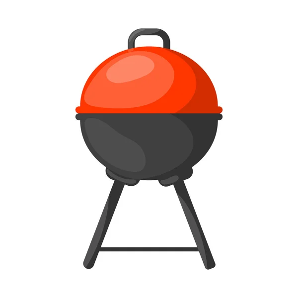 Vetor preto churrasco Grill ícone — Vetor de Stock