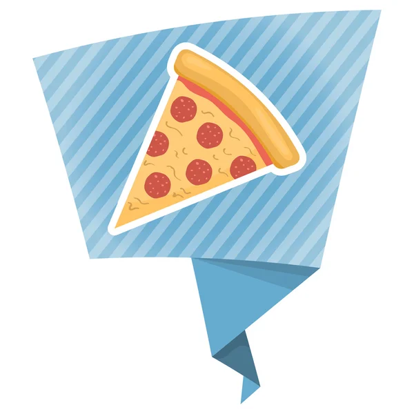 Pizza icono colorido — Vector de stock