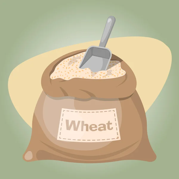 Buğday çanta simgesi — Stok Vektör