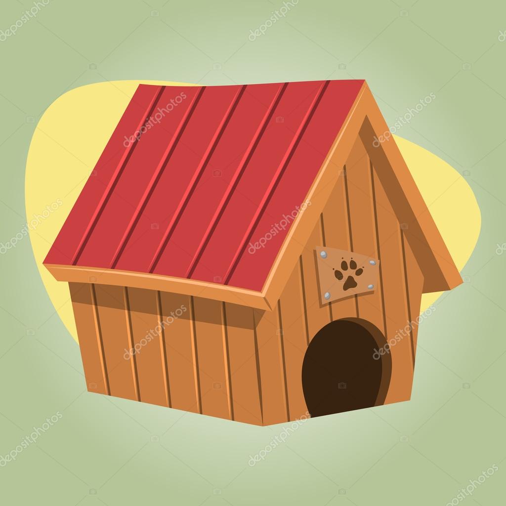 Doghouse colorful icon. Vector illustration in cartoon style