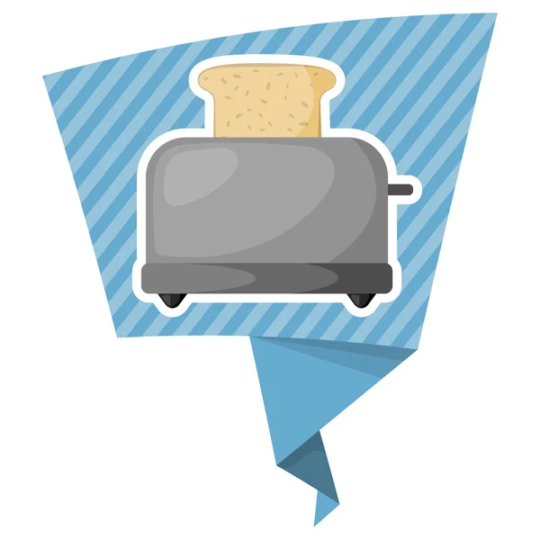 Torradeira de pão ícone colorido — Vetor de Stock