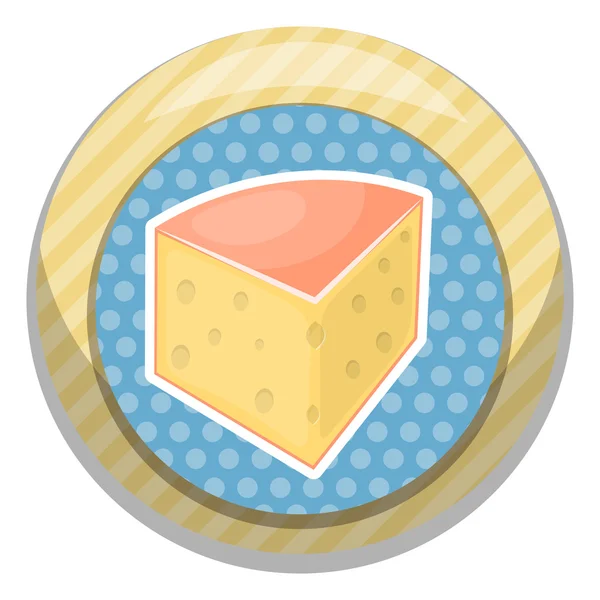 Cheese colorful icon — Stock Vector