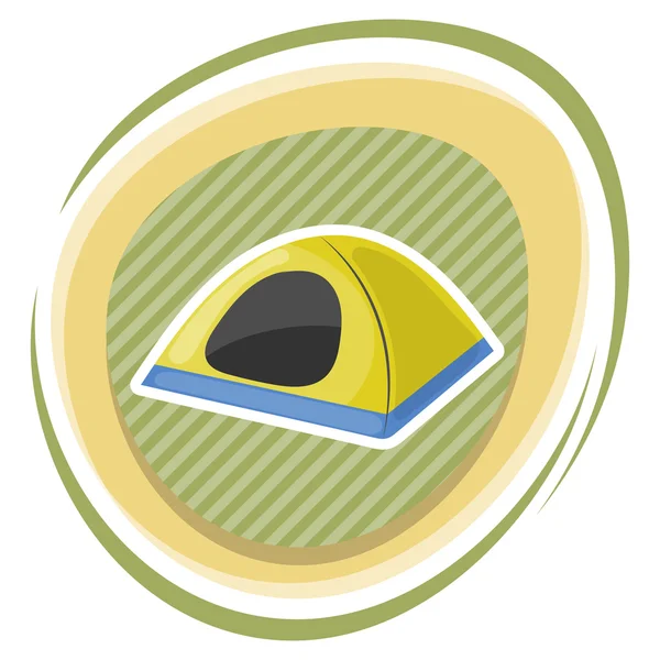 Tent colorful icon — Stock Vector