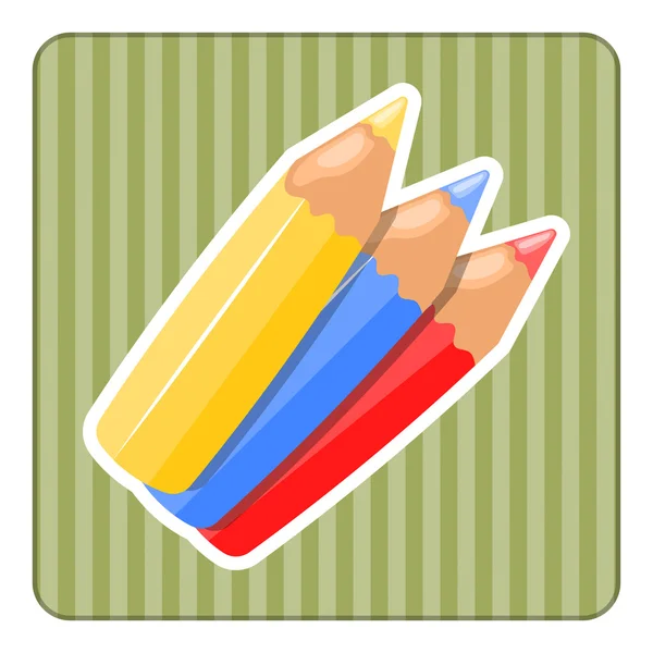 Conjunto de lápis de cor para desenho . — Vetor de Stock