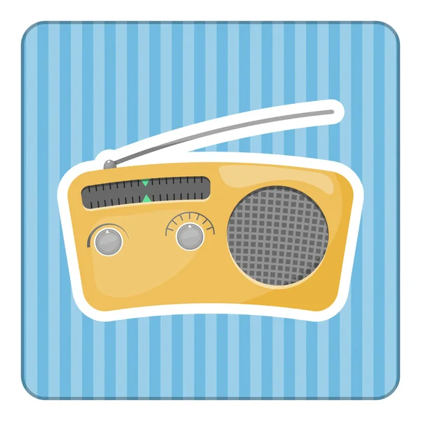 Radio icono colorido — Archivo Imágenes Vectoriales