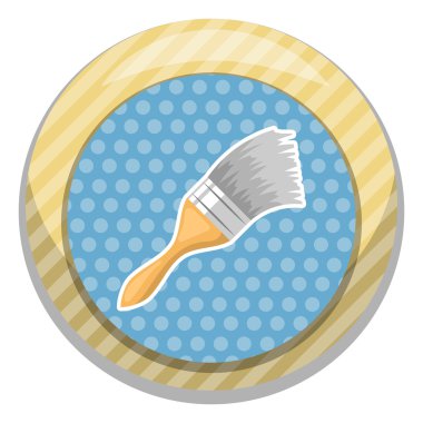 Boya fırça renkli simge