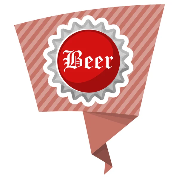 Pivní víčko barevné ikony — Stockový vektor
