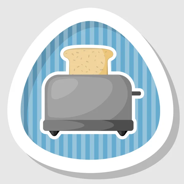 Chléb toustovač barevné ikony — Stockový vektor