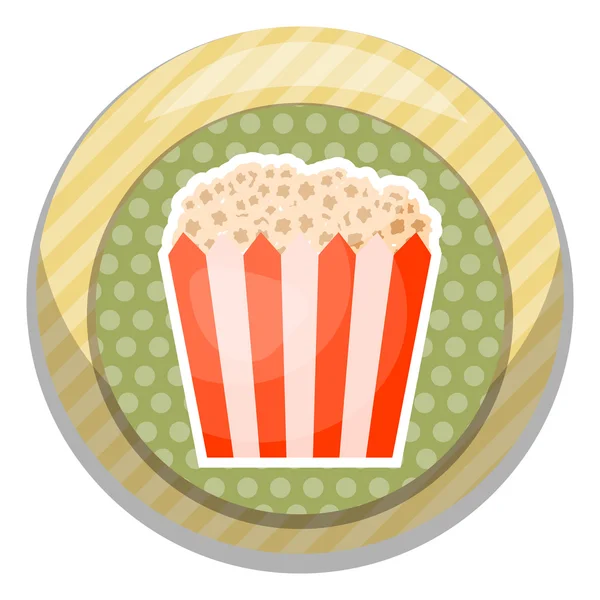 Icona del cartone animato Popcorn — Vettoriale Stock