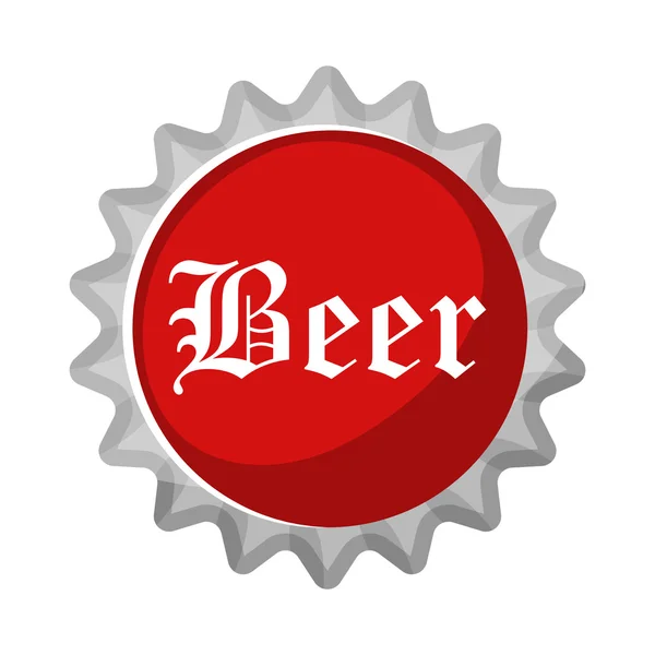 Berretto birra icona colorata — Vettoriale Stock