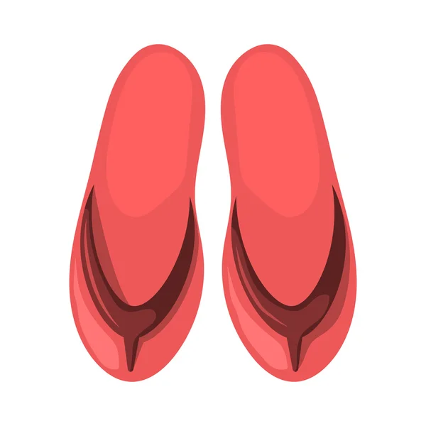 Пляжні тапочки барвиста ікона — стоковий вектор