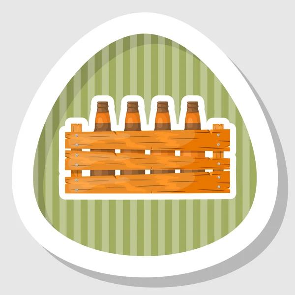 Icono de caja de cerveza — Vector de stock