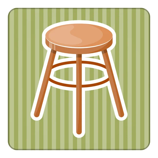 Cadeira vetor colorido ícone —  Vetores de Stock
