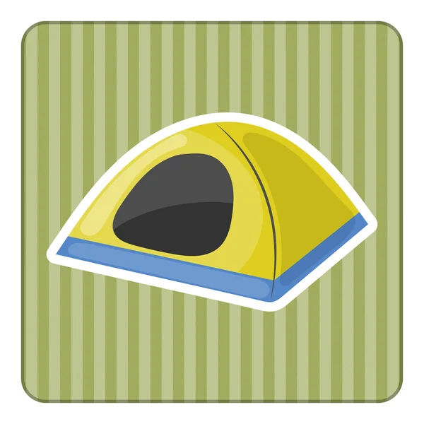 Ícone colorido tenda — Vetor de Stock