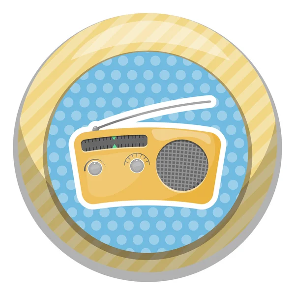 Radio icono colorido — Archivo Imágenes Vectoriales