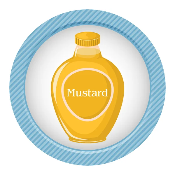 Mustár színes ikon — Stock Vector