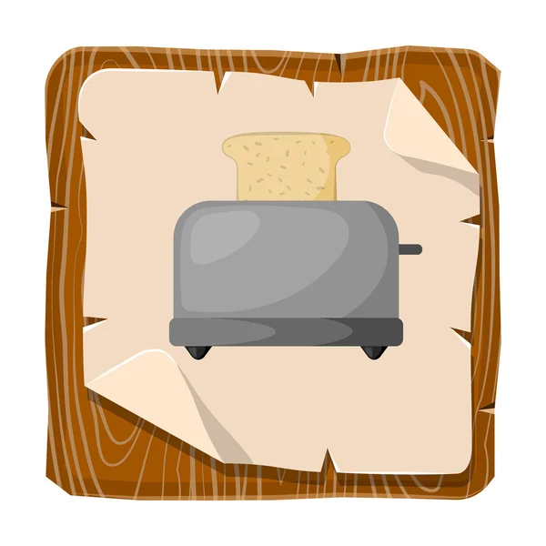 Pan tostadora icono colorido — Vector de stock