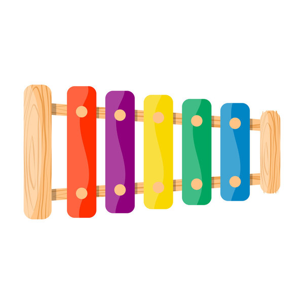 Xylophone colorful icon