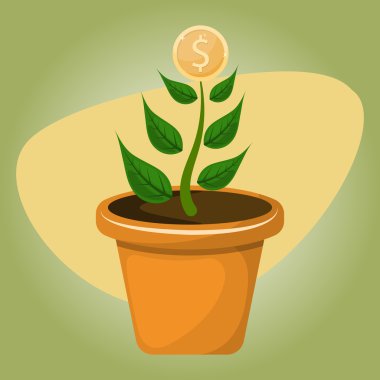 Doları bitki renkli simge