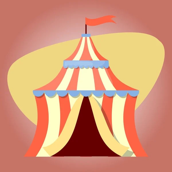 Ícone colorido da barraca do circo — Vetor de Stock