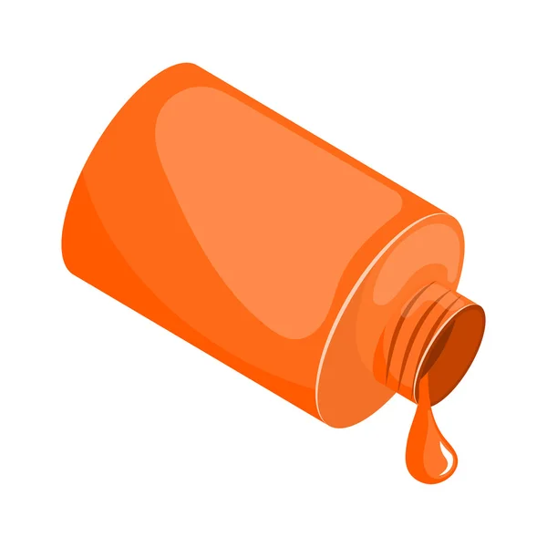 Tinta laranja no banco — Vetor de Stock