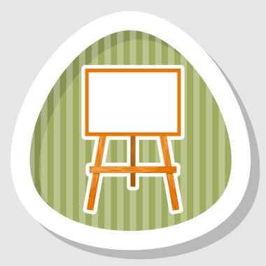 Boş tuval ile ahşap sehpa.