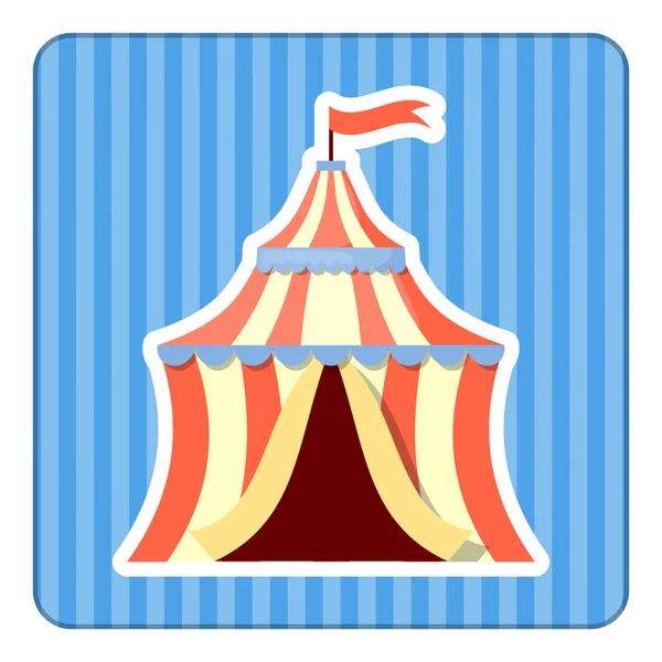 Ikona kolorowy namiot cyrku — Wektor stockowy