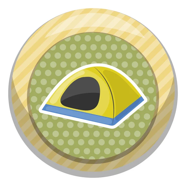 Tent kleurrijke pictogram — Stockvector