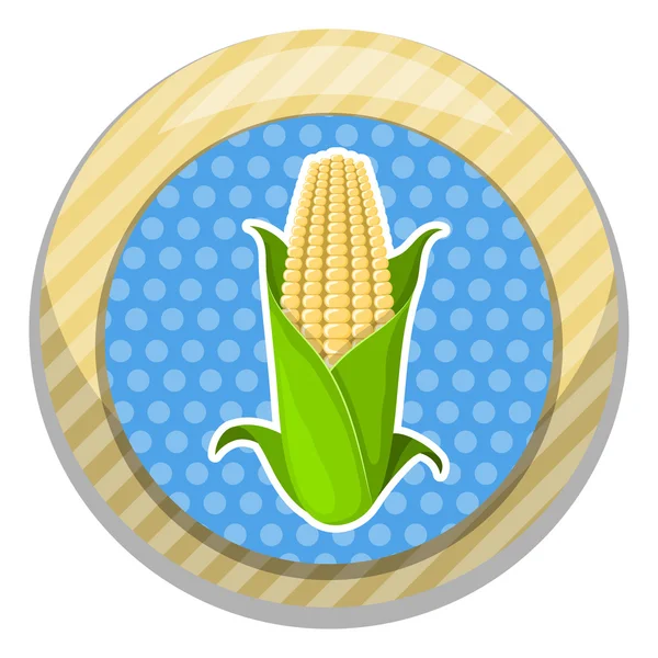 Ilustracja wektorowa kaczan kukurydzy — Wektor stockowy