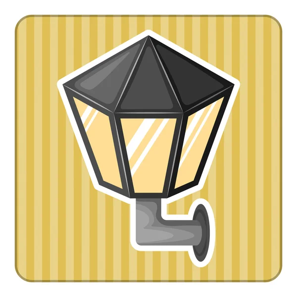 Icona colorata lampione — Vettoriale Stock